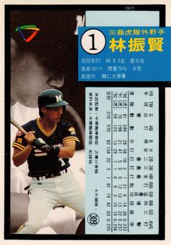 1992 Chiclets CPBL #309 Chen-Hsien Lin Back