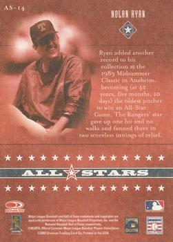 2002 Donruss Originals - All-Stars #AS-14 Nolan Ryan  Back