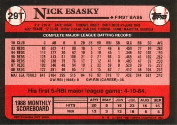1989 Topps Traded #29T Nick Esasky Back