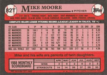 1989 Topps Traded #82T Mike Moore Back
