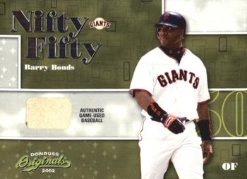 2002 Donruss Originals - Nifty Fifty Bats #NF-10 Barry Bonds Front