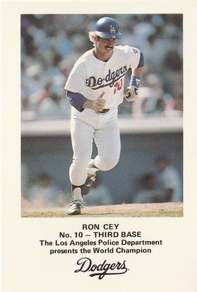 1982 Los Angeles Dodgers Police #NNO Ron Cey Front