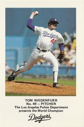 1982 Los Angeles Dodgers Police #NNO Tom Niedenfuer Front