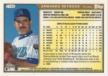 1999 Topps Traded and Rookies #T109 Armando Reynoso Back