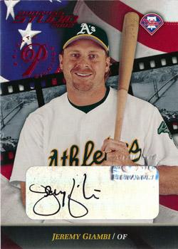 2002 Donruss Studio - Private Signings #142 Jeremy Giambi Front