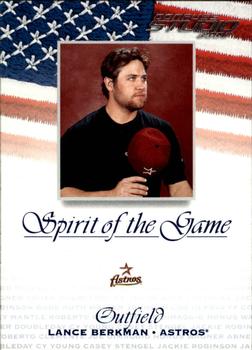 2002 Donruss Studio - Spirit of the Game #SG-31 Lance Berkman  Front