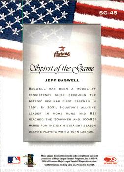2002 Donruss Studio - Spirit of the Game #SG-45 Jeff Bagwell  Back