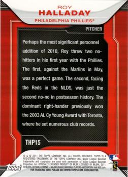 2011 Topps - Target Hanger Pack Exclusives #THP15 Roy Halladay Back