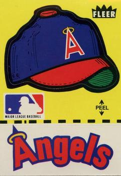1981 Fleer Baseball Stickers #NNO California Angels Cap Front