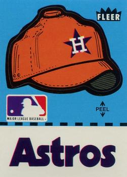 1981 Fleer Baseball Stickers #NNO Houston Astros Cap Front