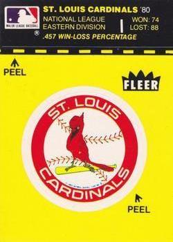 1981 Fleer Baseball Stickers #NNO St. Louis Cardinals Logo Front