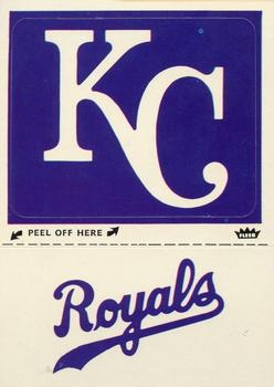 1981 Fleer Baseball Stickers #NNO Kansas City Royals Monogram Front
