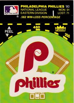 1981 Fleer Baseball Stickers #NNO Philadelphia Phillies Baseball Diamond Front