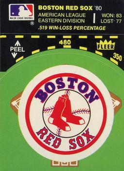 1981 Fleer Baseball Stickers #NNO Boston Red Sox Baseball Diamond Front