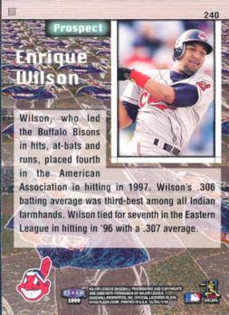 1999 Ultra #240 Enrique Wilson Back