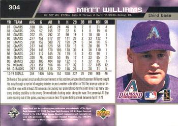 1999 Upper Deck #304 Matt Williams Back