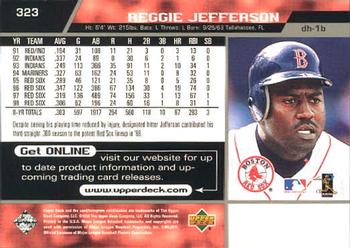 1999 Upper Deck #323 Reggie Jefferson Back