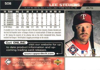 1999 Upper Deck #508 Lee Stevens Back