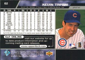 1999 Upper Deck #62 Kevin Tapani Back