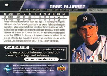 1999 Upper Deck #99 Gabe Alvarez Back
