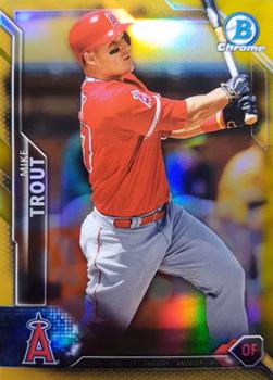 2016 Bowman Chrome - Gold Refractor #1 Mike Trout Front