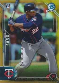 2016 Bowman Chrome - Gold Refractor #27 Miguel Sano Front