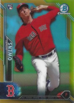 2016 Bowman Chrome - Gold Refractor #68 Henry Owens Front