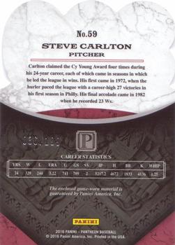 2016 Panini Pantheon #59 Steve Carlton Back