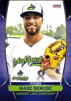 2016 Choice Vermont Lake Monsters #9 Marc Berube Front