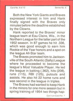 1983 ASA The Hank Aaron Story - Autographed Red Border #6 Hank Aaron / Mickey Mantle Back