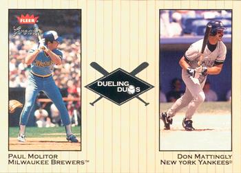 2002 Fleer Greats of the Game - Dueling Duos #10 DD Paul Molitor / Don Mattingly  Front