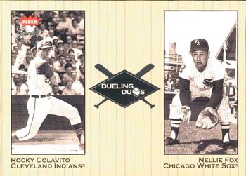 2002 Fleer Greats of the Game - Dueling Duos #18 DD Rocky Colavito / Nellie Fox Front