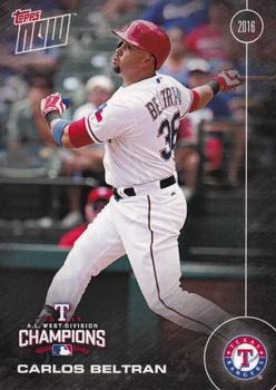 2016 Topps Now Postseason Texas Rangers #TEX-8 Carlos Beltran Front