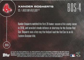 2016 Topps Now Postseason Boston Red Sox #BOS-4 Xander Bogaerts Back