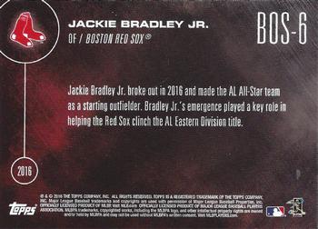 2016 Topps Now Postseason Boston Red Sox #BOS-6 Jackie Bradley Jr. Back