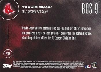 2016 Topps Now Postseason Boston Red Sox #BOS-9 Travis Shaw Back