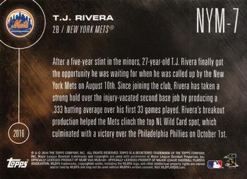 2016 Topps Now Postseason New York Mets #NYM-7 T.J. Rivera Back