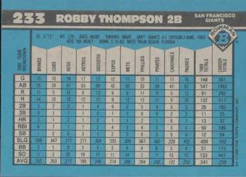 1990 Bowman #233 Robby Thompson Back