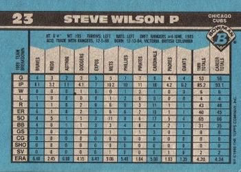 1990 Bowman #23 Steve Wilson Back