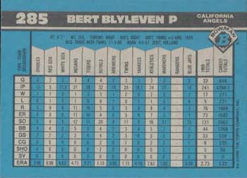 1990 Bowman #285 Bert Blyleven Back