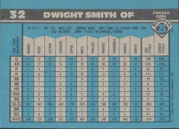 1990 Bowman #32 Dwight Smith Back