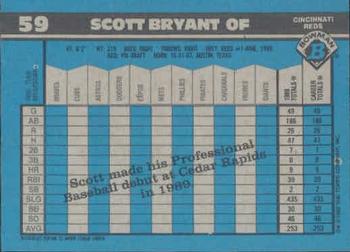 1990 Bowman #59 Scott Bryant Back