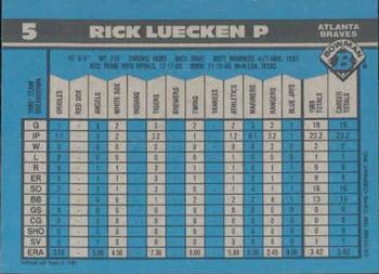 1990 Bowman #5 Rick Luecken Back