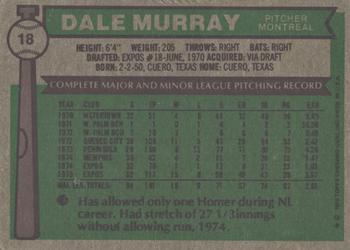 2016 Topps - 65th Anniversary Buybacks Red Stamp #18 Dale Murray Back