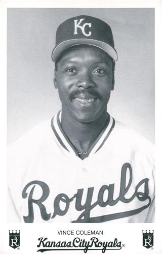 1994 Kansas City Royals Photocards #NNO Vince Coleman Front