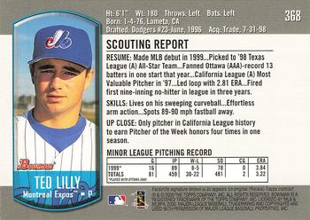 2000 Bowman #368 Ted Lilly Back