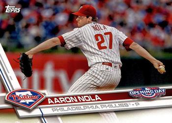 2017 Topps Opening Day #32 Aaron Nola Front