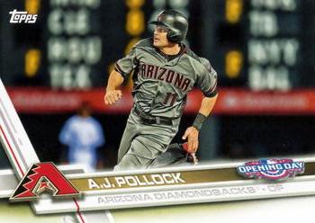 2017 Topps Opening Day #185 A.J. Pollock Front