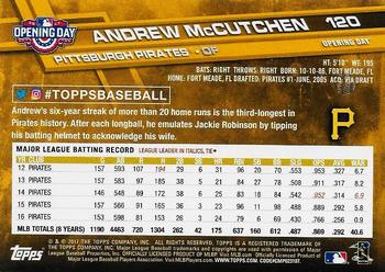 2017 Topps Opening Day #120 Andrew McCutchen Back