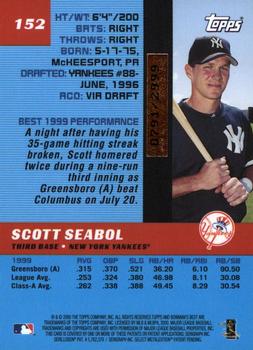 2000 Bowman's Best #152 Scott Seabol Back